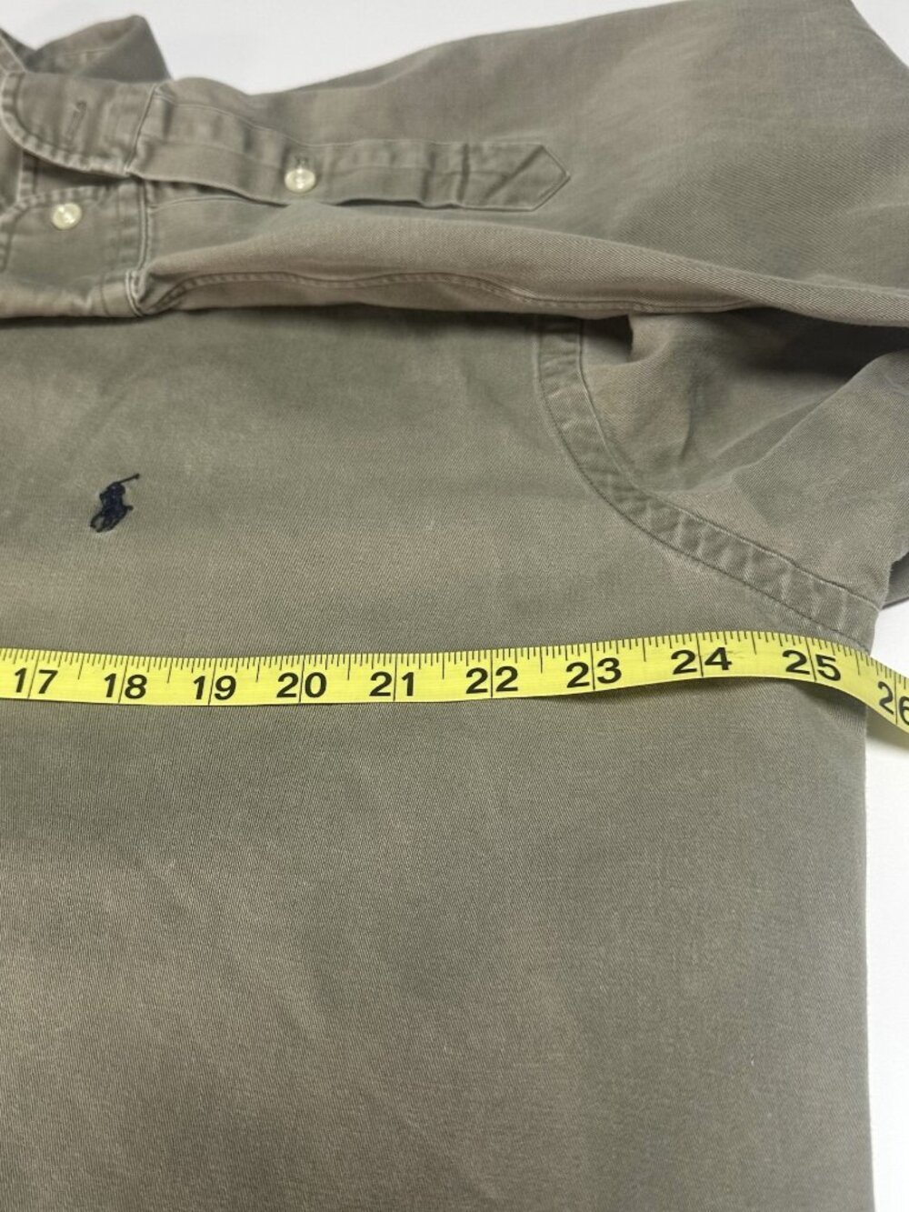 vintage Ralph Lauren Blake Olive Green Men's Shirt Medium Long Sleeve Casual - Picture 7 of 10